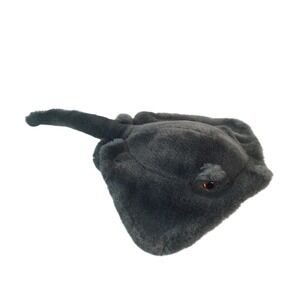 Sea World Stingray Plush 15 Inch Gray White 1991 Vtg‎ Marine Stuffed Toy Korea